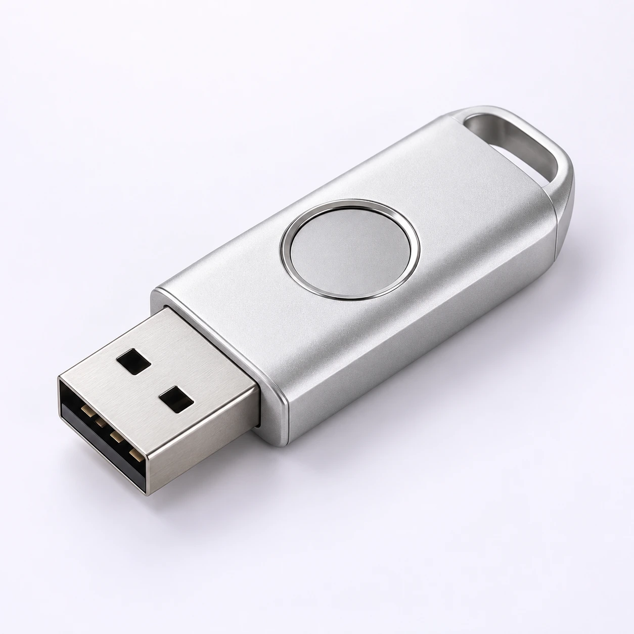 Llave de seguridad plateada